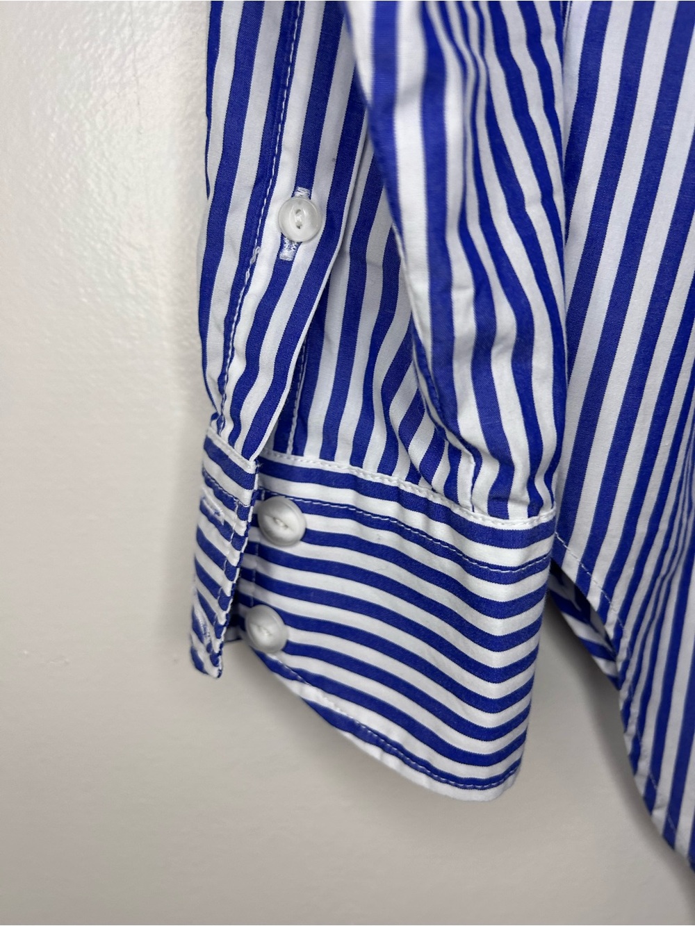 Rag & Bone oversized Maxine Poplin Blue White Stripe Button Up Shirt Sz XS - Picture 7 of 11
